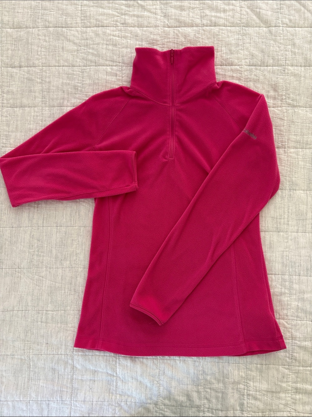 Columbia Bright Pink Half-Zip Fleece Pullover